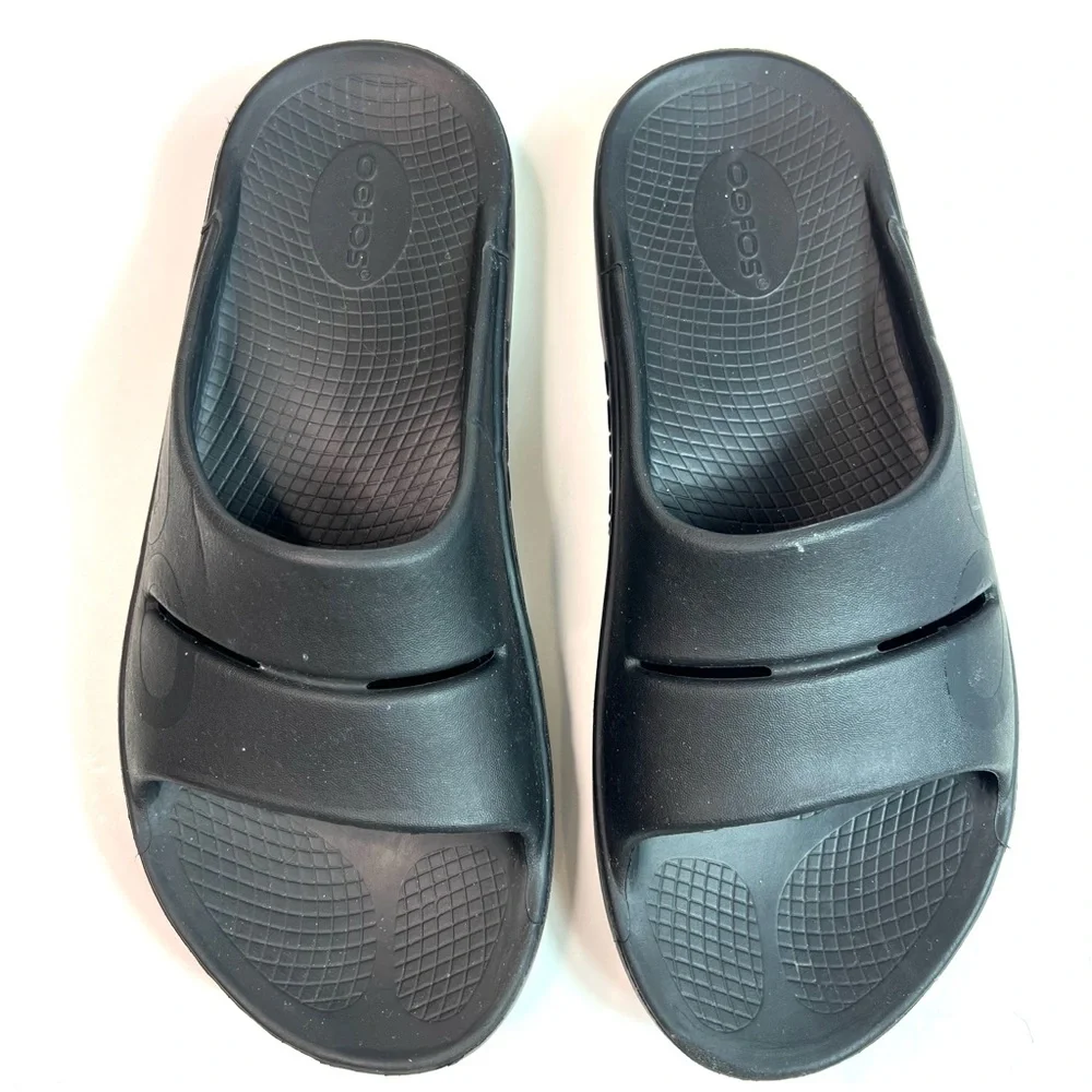 OOFOS Recovery Slides Sandals Black Size Men’s 9, Women’s 11 - EU 42